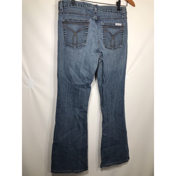 Calvin Klein Jeans Womens 8 Bootcut Stretch Lean Boot Blue Denim Pants Cotton - Picture 7 of 10